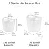 imageIRIS USA Plastic Laundry Basket 27L  3 Pack Flexible Clothes Hamper with Ventilation Holes Laundry Room Bedroom Bathroom Apartment Dorm Blankets Pillows Trinkets Organization WhiteWhite