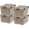 imageIRIS USA 4Pack Gasket Box 41 Quart WeatherResistant Storage Bins with Latching LidsHeavyDuty Organizing Containers for Closet Bathroom and Office 63 Qt  4 Pack