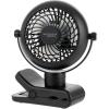 imageIRIS USA 5 Battery Operated Small Fan 2 Speeds DBattery Powered Compact Foldable Personal Fan Portable Travel Mini Desk Fan Home Office Bedside Picnic Camping Outdoor UseBlack