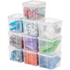 imageIRIS USA Food Storage Containers with FlipTop Lid 13 Qt  10 Pack Clear Stackable Food Containers for Kitchen amp Pantry Organization BPAFree Food Grade Plastic For Flour Sugar Dry Food GrainSmall  10 Pack
