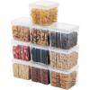 imageIRIS USA Food Storage Containers with FlipTop Lid 13 Qt  10 Pack Clear Stackable Food Containers for Kitchen amp Pantry Organization BPAFree Food Grade Plastic For Flour Sugar Dry Food GrainFood Grade Small  10 Pack