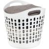 imageIRIS USA Plastic Laundry Basket 27L  3 Pack Flexible Clothes Hamper with Ventilation Holes Laundry Room Bedroom Bathroom Apartment Dorm Blankets Pillows Trinkets Organization WhiteWhite