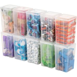 imageIRIS USA Food Storage Containers with FlipTop Lid 13 Qt  10 Pack Clear Stackable Food Containers for Kitchen amp Pantry Organization BPAFree Food Grade Plastic For Flour Sugar Dry Food GrainMedium  10 Pack