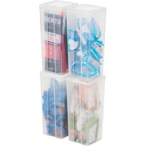 imageIRIS USA Food Storage Containers with FlipTop Lid 13 Qt  10 Pack Clear Stackable Food Containers for Kitchen amp Pantry Organization BPAFree Food Grade Plastic For Flour Sugar Dry Food GrainLarge  4 Pack