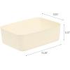 imageIRIS USA 15 Qt Plastic Basket Storage Bins with Lids Medium 4Pack Stackable Lidded Storage Organizer Bins for Kitchen Bathroom and Bedroom Off WhiteOff White