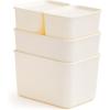 imageIRIS USA 15 Qt Plastic Basket Storage Bins with Lids Medium 4Pack Stackable Lidded Storage Organizer Bins for Kitchen Bathroom and Bedroom Off WhiteOff White