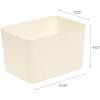 imageIRIS USA 15 Qt Plastic Basket Storage Bins with Lids Medium 4Pack Stackable Lidded Storage Organizer Bins for Kitchen Bathroom and Bedroom Off WhiteOff White