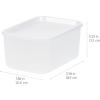 imageIRIS USA 15 Qt Plastic Basket Storage Bins with Lids Medium 4Pack Stackable Lidded Storage Organizer Bins for Kitchen Bathroom and Bedroom Off WhitePearl