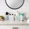 imageIRIS USA 15 Qt Plastic Basket Storage Bins with Lids Medium 4Pack Stackable Lidded Storage Organizer Bins for Kitchen Bathroom and Bedroom Off WhitePearl