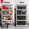 imageIRIS USA 4 Pack TrailBox 8 Gallon Lockable Storage Trunk Box Truck Bed Bin HeavyDuty Containers Camping Gear Adventure Chest  Dark GrayGrayBlack
