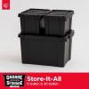 imageIRIS USA 4 Pack TrailBox 8 Gallon Lockable Storage Trunk Box Truck Bed Bin HeavyDuty Containers Camping Gear Adventure Chest  Dark GrayGrayBlack