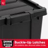 imageIRIS USA 4 Pack TrailBox 8 Gallon Lockable Storage Trunk Box Truck Bed Bin HeavyDuty Containers Camping Gear Adventure Chest  Dark GrayGrayBlack