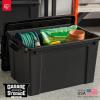 imageIRIS USA 4 Pack TrailBox 8 Gallon Lockable Storage Trunk Box Truck Bed Bin HeavyDuty Containers Camping Gear Adventure Chest  Dark GrayGrayBlack