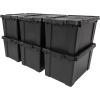 imageIRIS USA 4 Pack TrailBox 8 Gallon Lockable Storage Trunk Box Truck Bed Bin HeavyDuty Containers Camping Gear Adventure Chest  Dark GrayGrayBlack