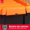 imageIRIS USA 4 Pack TrailBox 8 Gallon Lockable Storage Trunk Box Truck Bed Bin HeavyDuty Containers Camping Gear Adventure Chest  Dark GrayGrayBlack