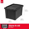 imageIRIS USA 4 Pack TrailBox 8 Gallon Lockable Storage Trunk Box Truck Bed Bin HeavyDuty Containers Camping Gear Adventure Chest  Dark GrayGrayBlack