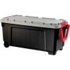 imageIRIS USA 4 Pack TrailBox 8 Gallon Lockable Storage Trunk Box Truck Bed Bin HeavyDuty Containers Camping Gear Adventure Chest  Dark GrayGrayDark Gray