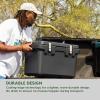 imageIRIS USA 4 Pack TrailBox 8 Gallon Lockable Storage Trunk Box Truck Bed Bin HeavyDuty Containers Camping Gear Adventure Chest  Dark GrayGrayDark Gray