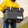 imageIRIS USA 4 Pack TrailBox 8 Gallon Lockable Storage Trunk Box Truck Bed Bin HeavyDuty Containers Camping Gear Adventure Chest  Dark GrayGrayDark Gray