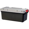 imageIRIS USA 4 Pack TrailBox 8 Gallon Lockable Storage Trunk Box Truck Bed Bin HeavyDuty Containers Camping Gear Adventure Chest  Dark GrayGrayDark Gray