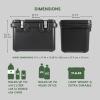 imageIRIS USA 4 Pack TrailBox 8 Gallon Lockable Storage Trunk Box Truck Bed Bin HeavyDuty Containers Camping Gear Adventure Chest  Dark GrayGrayDark Gray