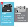 imageIRIS USA 4 Pack TrailBox 8 Gallon Lockable Storage Trunk Box Truck Bed Bin HeavyDuty Containers Camping Gear Adventure Chest  Dark GrayGrayDark Gray