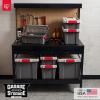 imageIRIS USA 4 Pack TrailBox 8 Gallon Lockable Storage Trunk Box Truck Bed Bin HeavyDuty Containers Camping Gear Adventure Chest  Dark GrayGrayGray