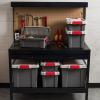 imageIRIS USA 4 Pack TrailBox 8 Gallon Lockable Storage Trunk Box Truck Bed Bin HeavyDuty Containers Camping Gear Adventure Chest  Dark GrayGrayGray