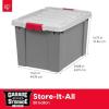 imageIRIS USA 4 Pack TrailBox 8 Gallon Lockable Storage Trunk Box Truck Bed Bin HeavyDuty Containers Camping Gear Adventure Chest  Dark GrayGrayGray