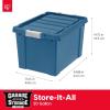 imageIRIS USA 4 Pack TrailBox 8 Gallon Lockable Storage Trunk Box Truck Bed Bin HeavyDuty Containers Camping Gear Adventure Chest  Dark GrayGrayNavy