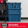 imageIRIS USA 4 Pack TrailBox 8 Gallon Lockable Storage Trunk Box Truck Bed Bin HeavyDuty Containers Camping Gear Adventure Chest  Dark GrayGrayNavy