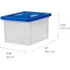 imageIRIS USA File Box Plastic File Organizer Box With Lids LetterLegal File Important Document Box Portable Storage Filing Bin Stackable Nestable ClearBlue 35 Qt 3 PackClearBlue  3 Pack