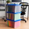imageIRIS USA File Box Plastic File Organizer Box With Lids LetterLegal File Important Document Box Portable Storage Filing Bin Stackable Nestable ClearBlue 35 Qt 3 PackClearBlue  3 Pack