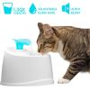 imageIRIS USA Cat Water Fountain 44oz  13L Kitty Spout Dog Fountain Water Bowl Silent and Replaceable Charcoal Filter WhiteBlueWhiteBlue