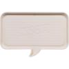 imageIRIS USA Waterproof Dog Food Mat Sturdy Plastic 28x 145 Inner Tray Area Extra High Lip for SpillProof NonSlip Rubber Feet Easy Clean for Cat Dog Food Bowls amp Water FountainsWOOF Ivory30L x 20W