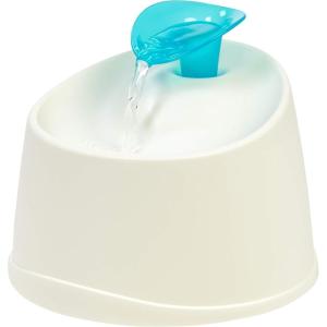 imageIRIS USA Cat Water Fountain 44oz  13L Kitty Spout Dog Fountain Water Bowl Silent and Replaceable Charcoal Filter WhiteBlueWhiteBlue