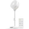 imageIRIS USA WOOZOO Pedestal Standing Fan 360 Oscillating Fan Vortex Fan DC Motor Quiet and Eco Friendly Remote Equipped 5in1 Fan with Timer 12 Speed Settings Touch Panel Height Adjustable White