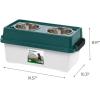 imageIRIS Remington 13 Lb 12 Qt Medium Elevated Feeder with Airtight Pet Food Storage Container Dry Food Bin with Removable Stainless Steel Bowls At Home Camping Roadtrip Pet Food Container GreenPearlGreen