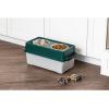 imageIRIS Remington 13 Lb 12 Qt Medium Elevated Feeder with Airtight Pet Food Storage Container Dry Food Bin with Removable Stainless Steel Bowls At Home Camping Roadtrip Pet Food Container GreenPearlGreen