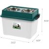 imageIRIS Remington 47Lb  45QT Large Elevated Feeder with WeatherPro Airtight Pet Food Storage Container Dry Food Bin with Removable Stainless Steel Bowls Large Dog At Home Camping Roadtrip  Green