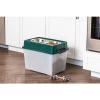 imageIRIS Remington 47Lb  45QT Large Elevated Feeder with WeatherPro Airtight Pet Food Storage Container Dry Food Bin with Removable Stainless Steel Bowls Large Dog At Home Camping Roadtrip  Green