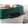 imageIRIS Remington 47Lb  45QT Large Elevated Feeder with WeatherPro Airtight Pet Food Storage Container Dry Food Bin with Removable Stainless Steel Bowls Large Dog At Home Camping Roadtrip  Green