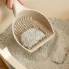imageIRIS USA Jumbo Plastic Cat Litter Scoop 2 Pack Sturdy Easy to Use Kitty Litter Scoop with Small and Large Slots for Clay Pine Tofu Paper Various Cat Litter Types Almond