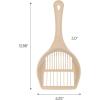 imageIRIS USA Jumbo Plastic Cat Litter Scoop 2 Pack Sturdy Easy to Use Kitty Litter Scoop with Small and Large Slots for Clay Pine Tofu Paper Various Cat Litter Types Almond