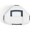 imageIRIS USA Large Corner Cat Litter Box with Lid  Enclosed Design Handle amp Buckles NavyWhite