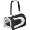 imageIRIS USA Large Soft Sided Carrier with Shoulder Strap Sturdy Collapsible Water Resistant Cat Dog Pet Carrier with Padded Bottom and Top Handle for Travel Road Trip BlackBlack