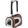 imageIRIS USA Large Soft Sided Carrier with Shoulder Strap Sturdy Collapsible Water Resistant Cat Dog Pet Carrier with Padded Bottom and Top Handle for Travel Road Trip BlackBrown