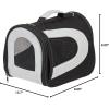 imageIRIS USA Large Soft Sided Carrier with Shoulder Strap Sturdy Collapsible Water Resistant Cat Dog Pet Carrier with Padded Bottom and Top Handle for Travel Road Trip BlackBlack