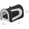 imageIRIS USA Large Soft Sided Carrier with Shoulder Strap Sturdy Collapsible Water Resistant Cat Dog Pet Carrier with Padded Bottom and Top Handle for Travel Road Trip BlackBlack