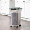 imageIRIS USA Remington Dog Food Storage Container 30 lbs 11 lbs Airtight Stackable Wheels Food Storage Treat Box 2Cup Scoop22 lbs